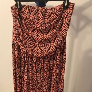 Strapless maxi dress